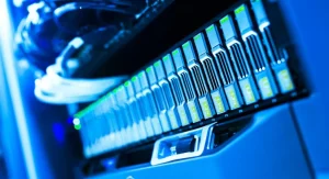 Cloud storage illustration with devices connected