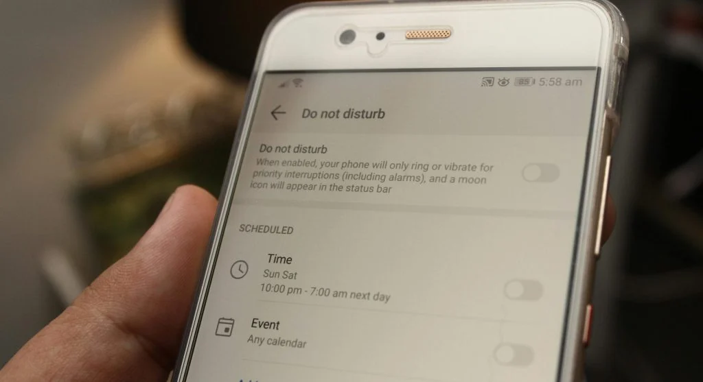 Notification control tips on a smartphone screen