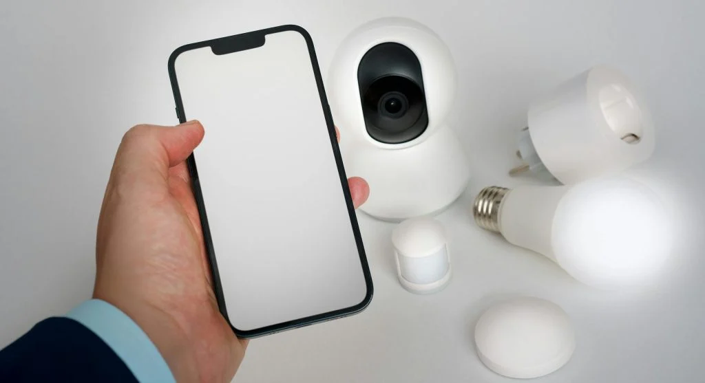 Secure smart home devices illustration