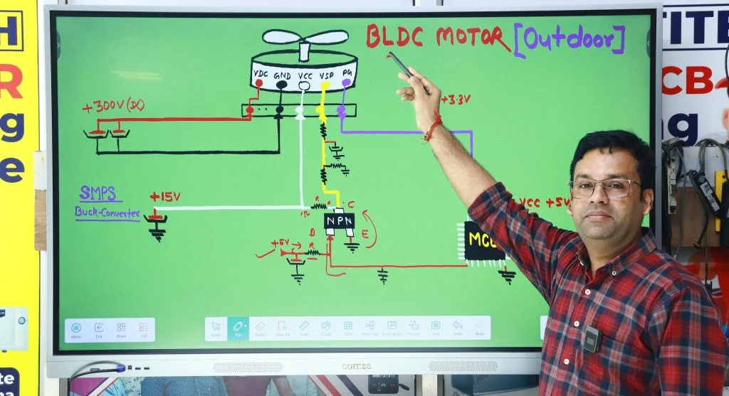 Tech basics learning illustration with smartphones and laptops