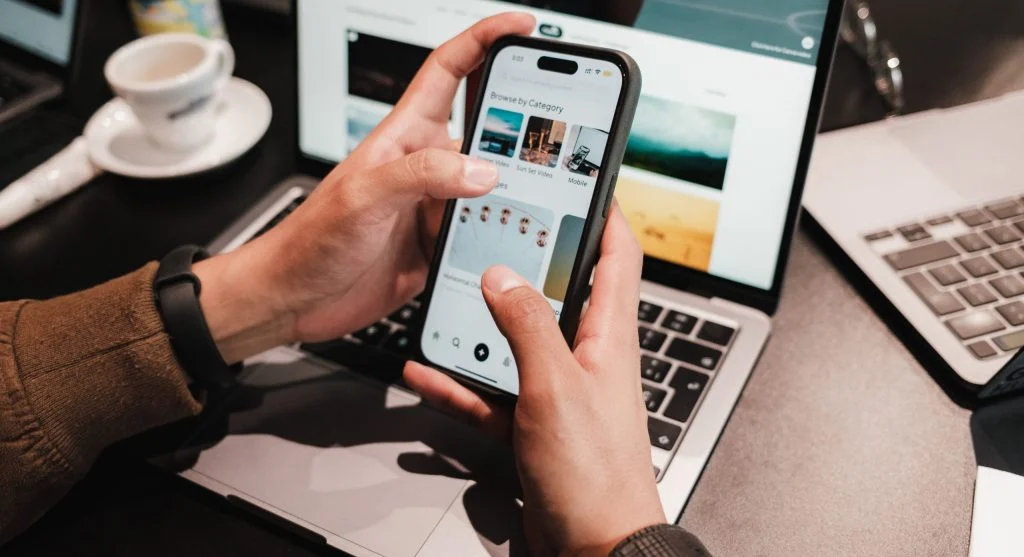 Productive smartphone usage example